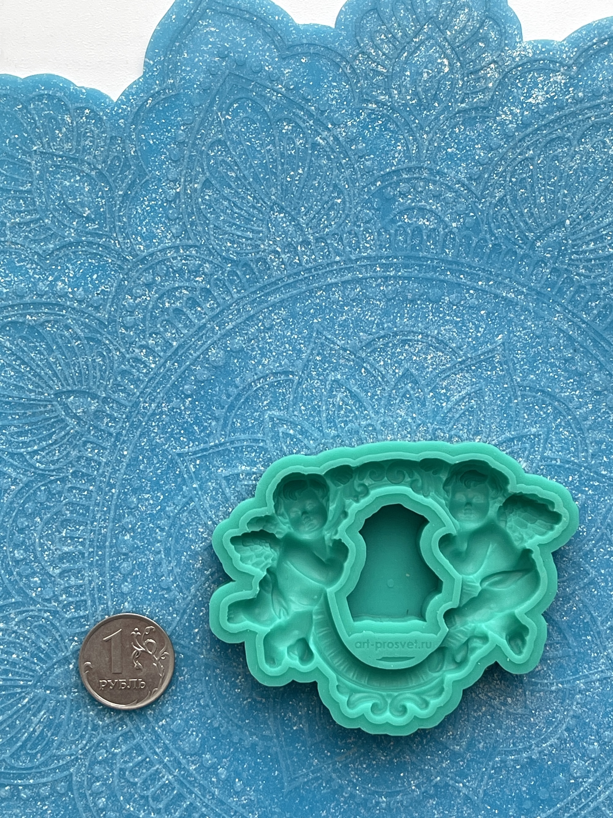 Молд "Рамка с ангелами" (M)