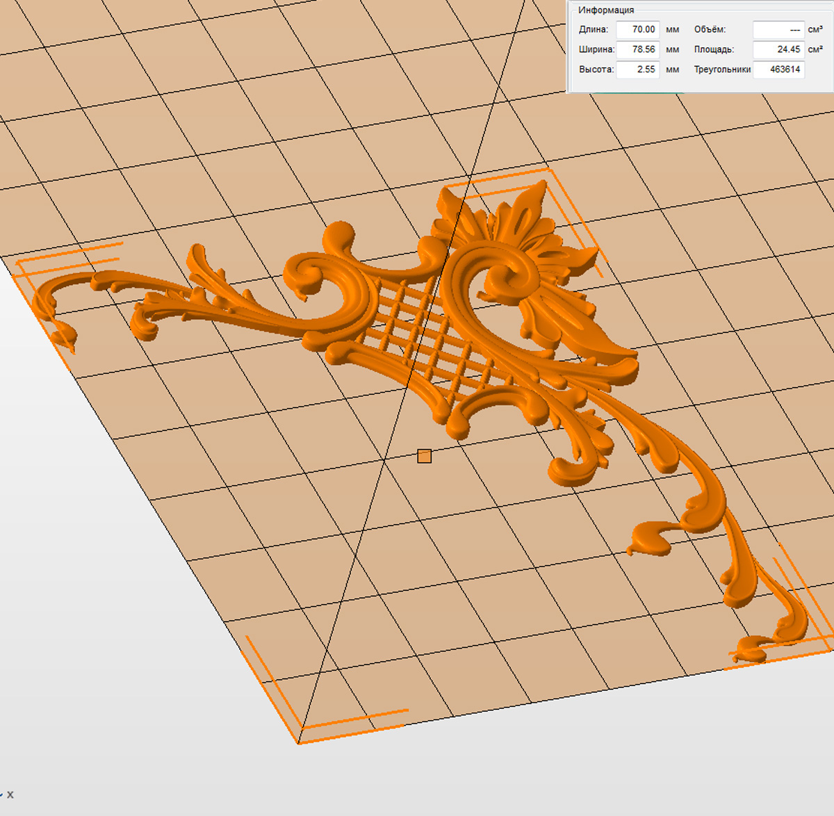 Молд "Угловой элемент декора, левый" (M)