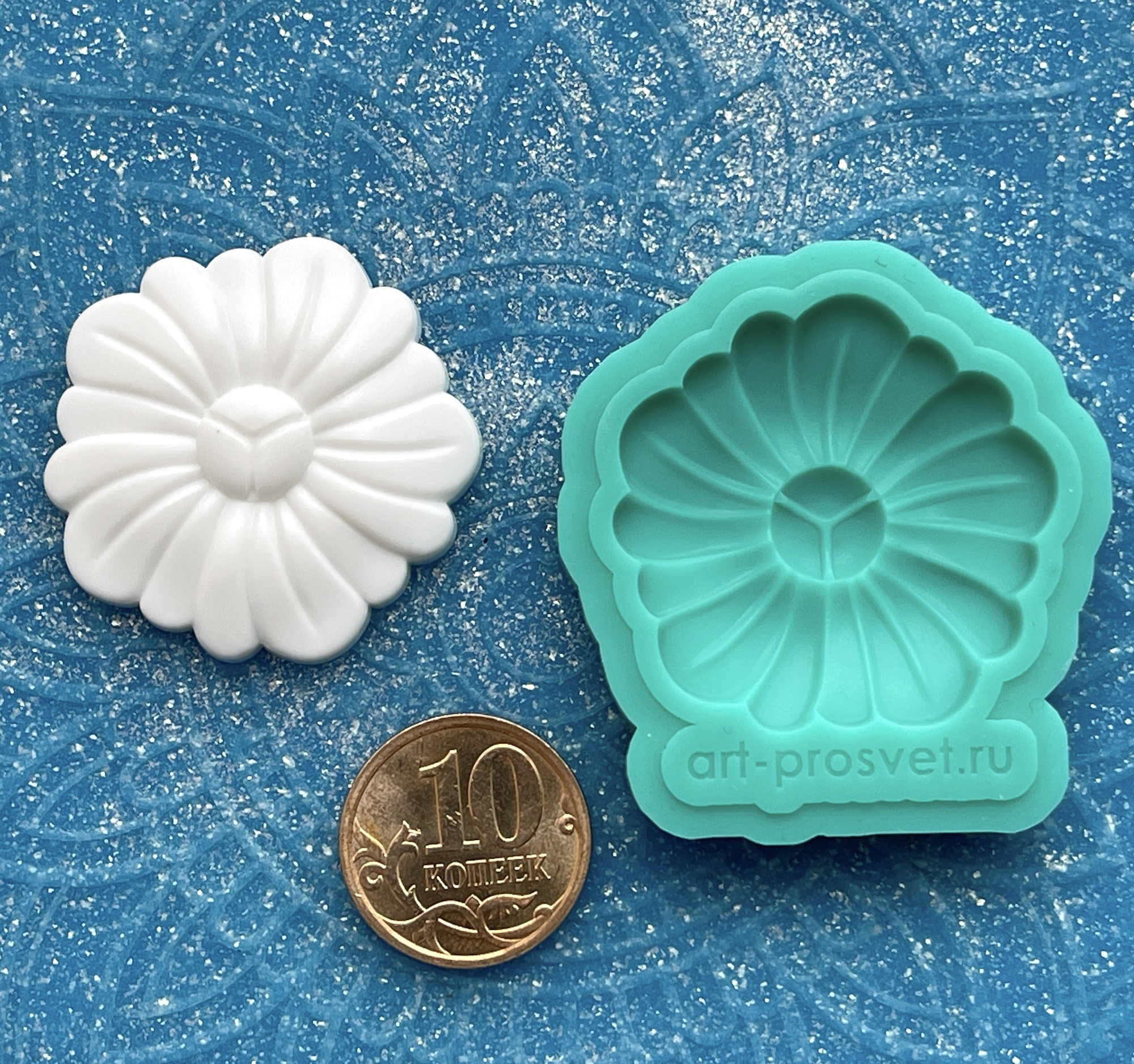 Молд "Элемент декора "Розетка" (XS)