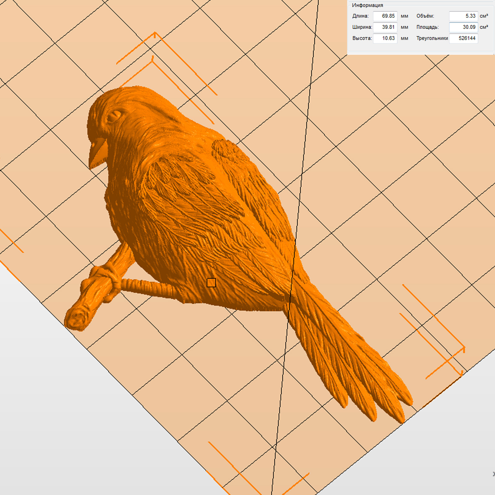 Молд "Птица" левый (M)