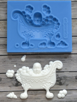 Молд "Малыш в ванне"