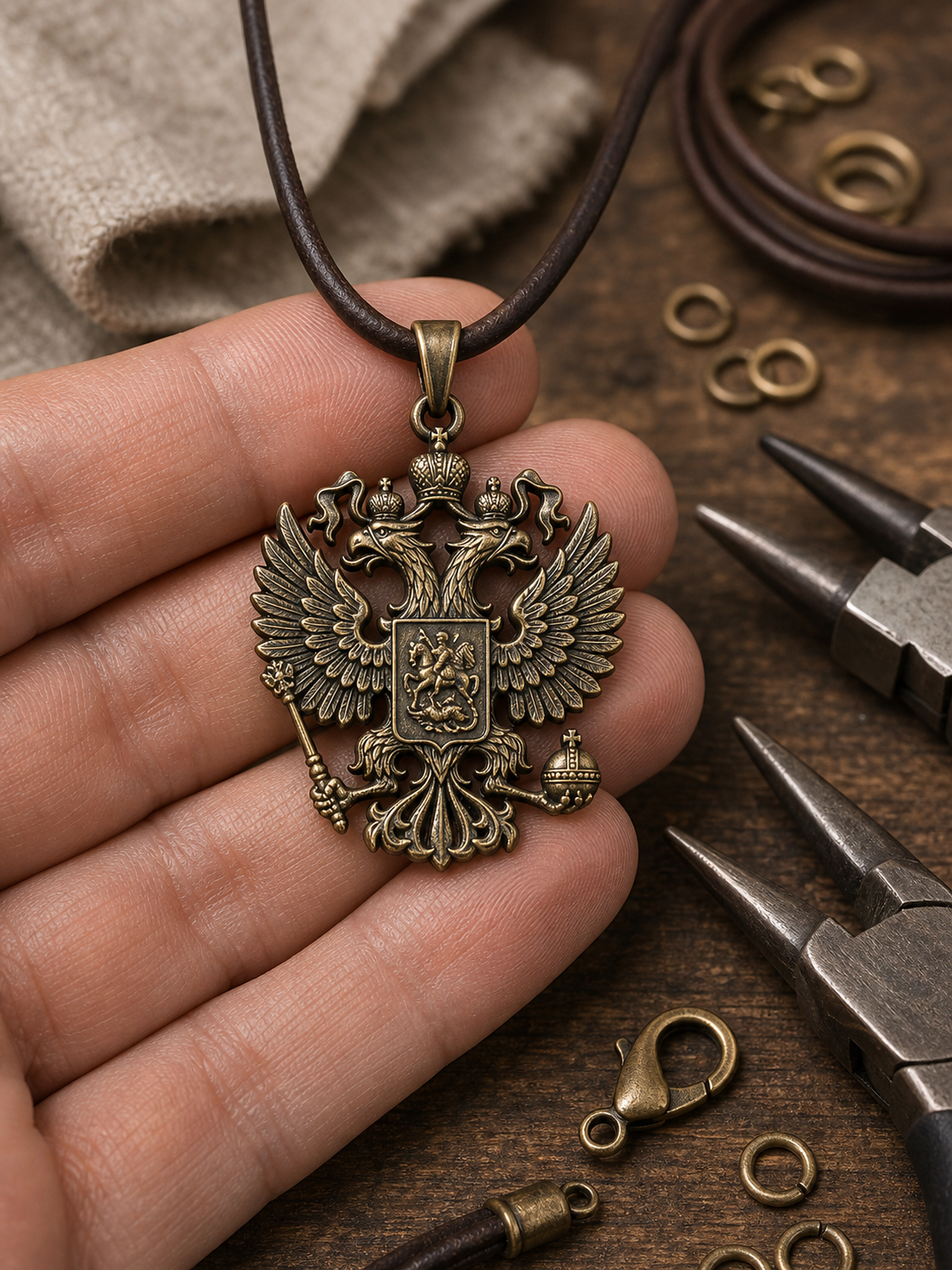 Силиконовая форма Герб России малая 30×35 мм — Арт-Просвет