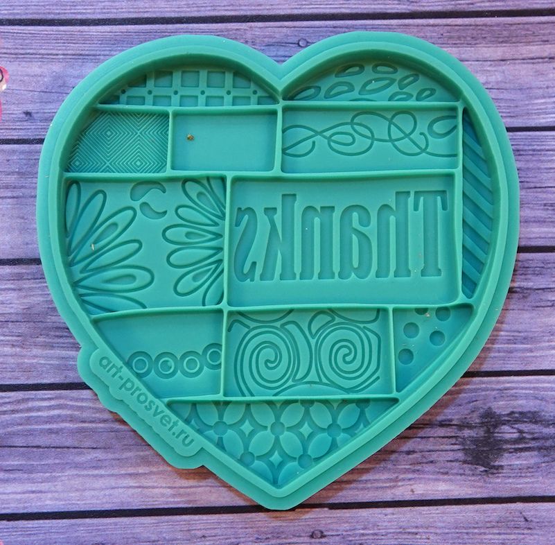 Молд "Лоскутное сердце Thanks" (L)