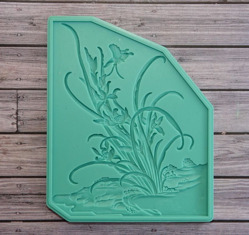 Молд "Элемент декора "Цветы с бабочкой"