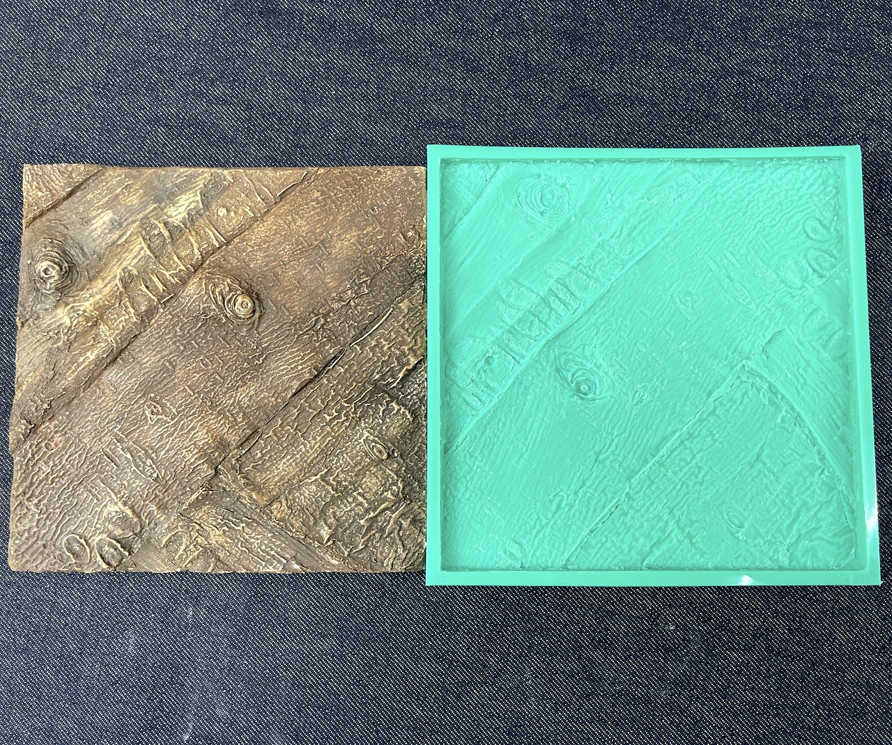 Молд плитка "Кора яблони 2" авторская ручная работа (XL)