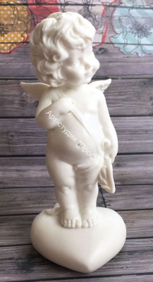 Фигурка для раскрашивания "Ангел на сердце 4", искусственный мрамор