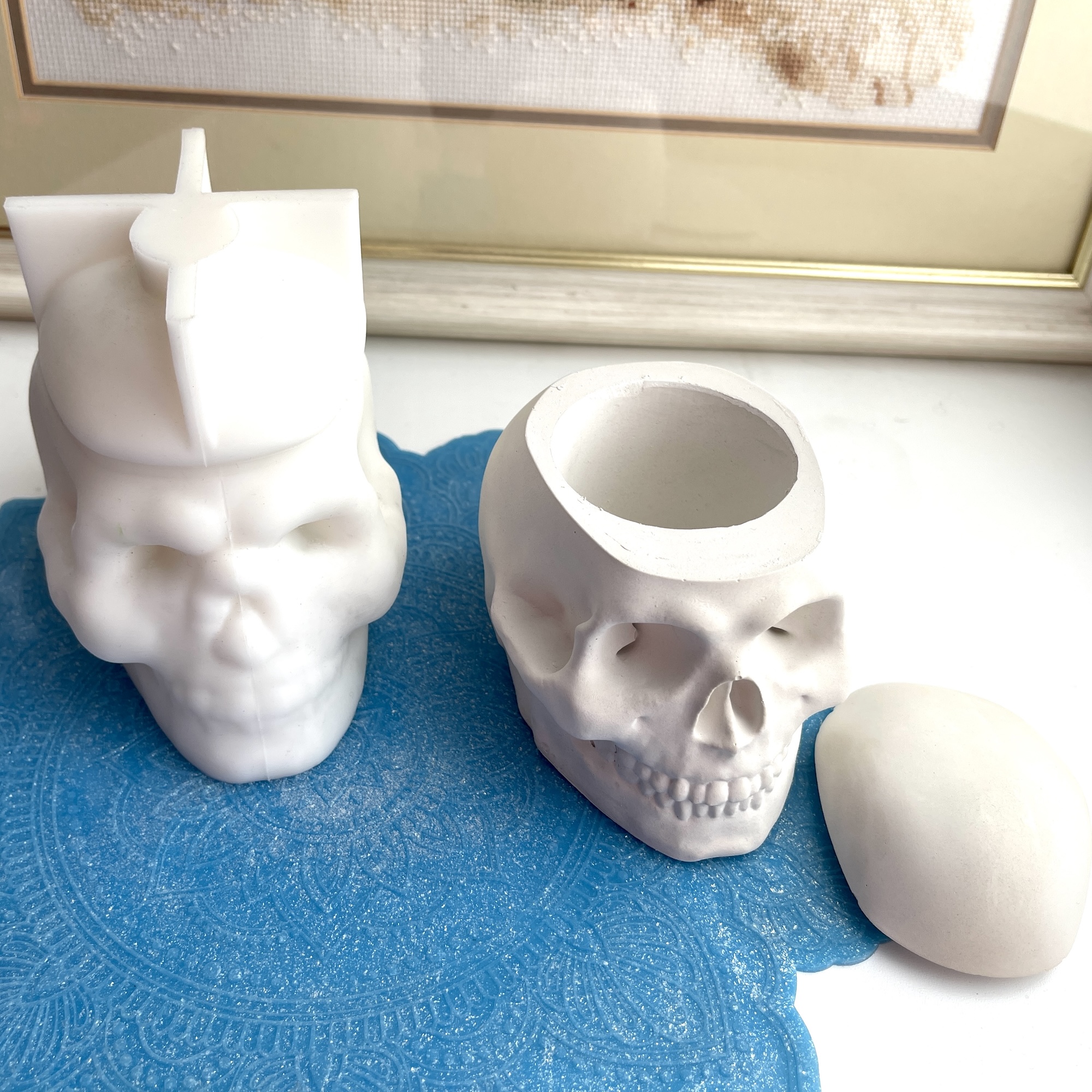 3D-молд "Череп с крышкой" (XL)