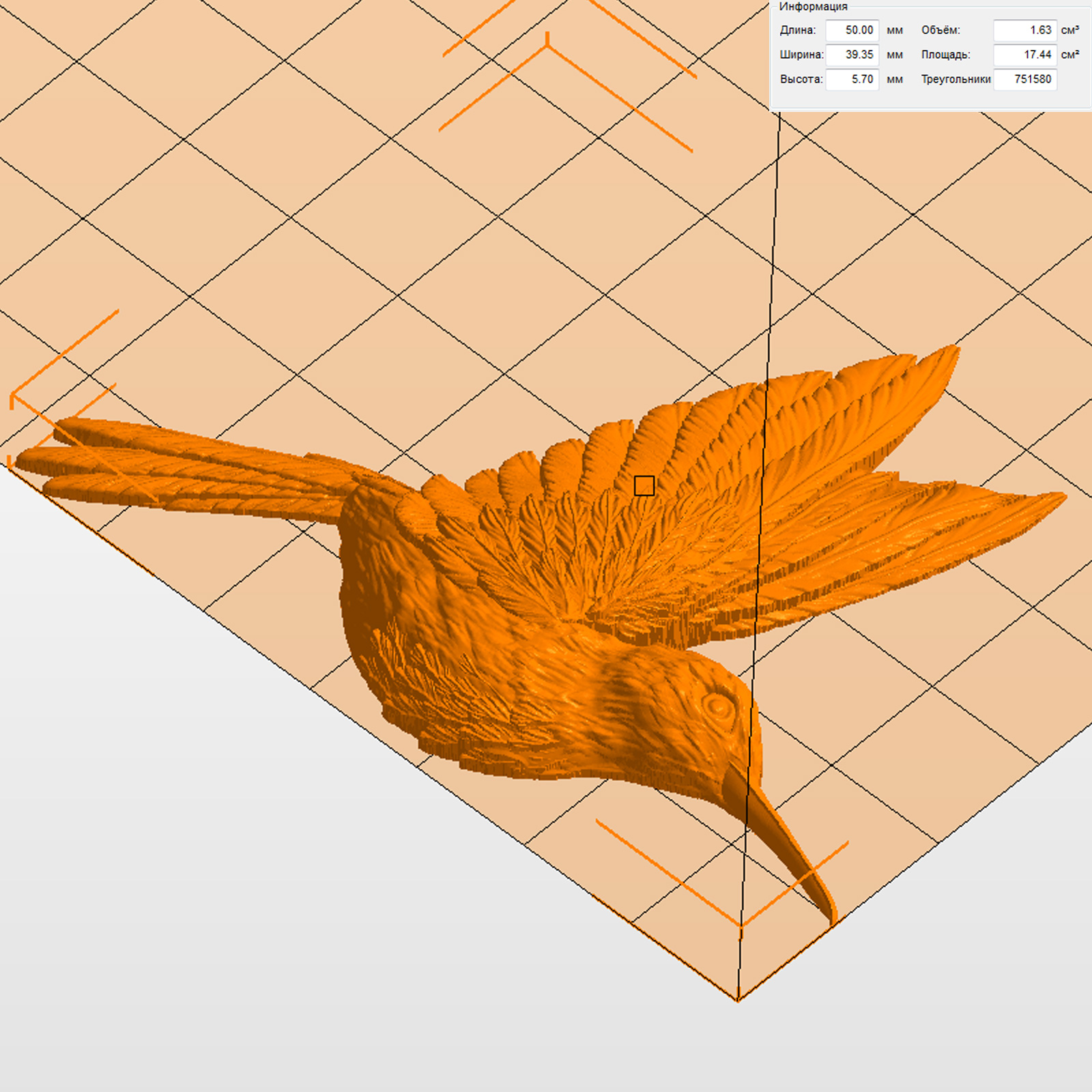 Молд "Птица Колибри" (S)