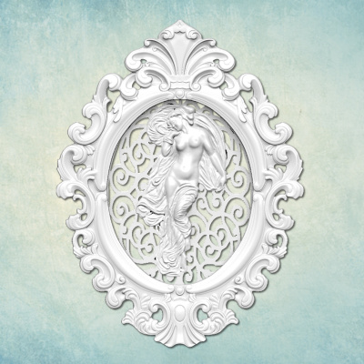 Молд "Рамка в стиле барокко с нимфой" (L)
