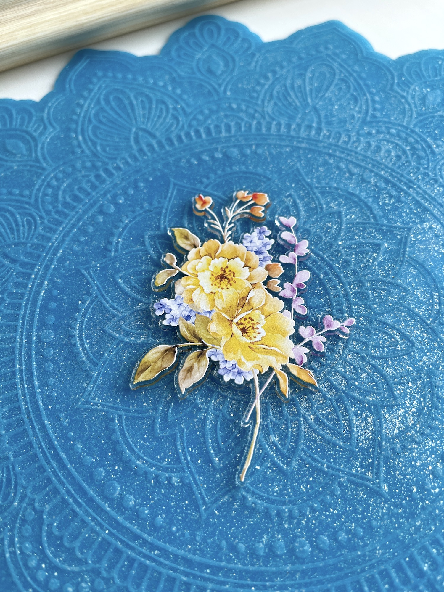 Украшение из акрила с полиграфией "Букет 1"