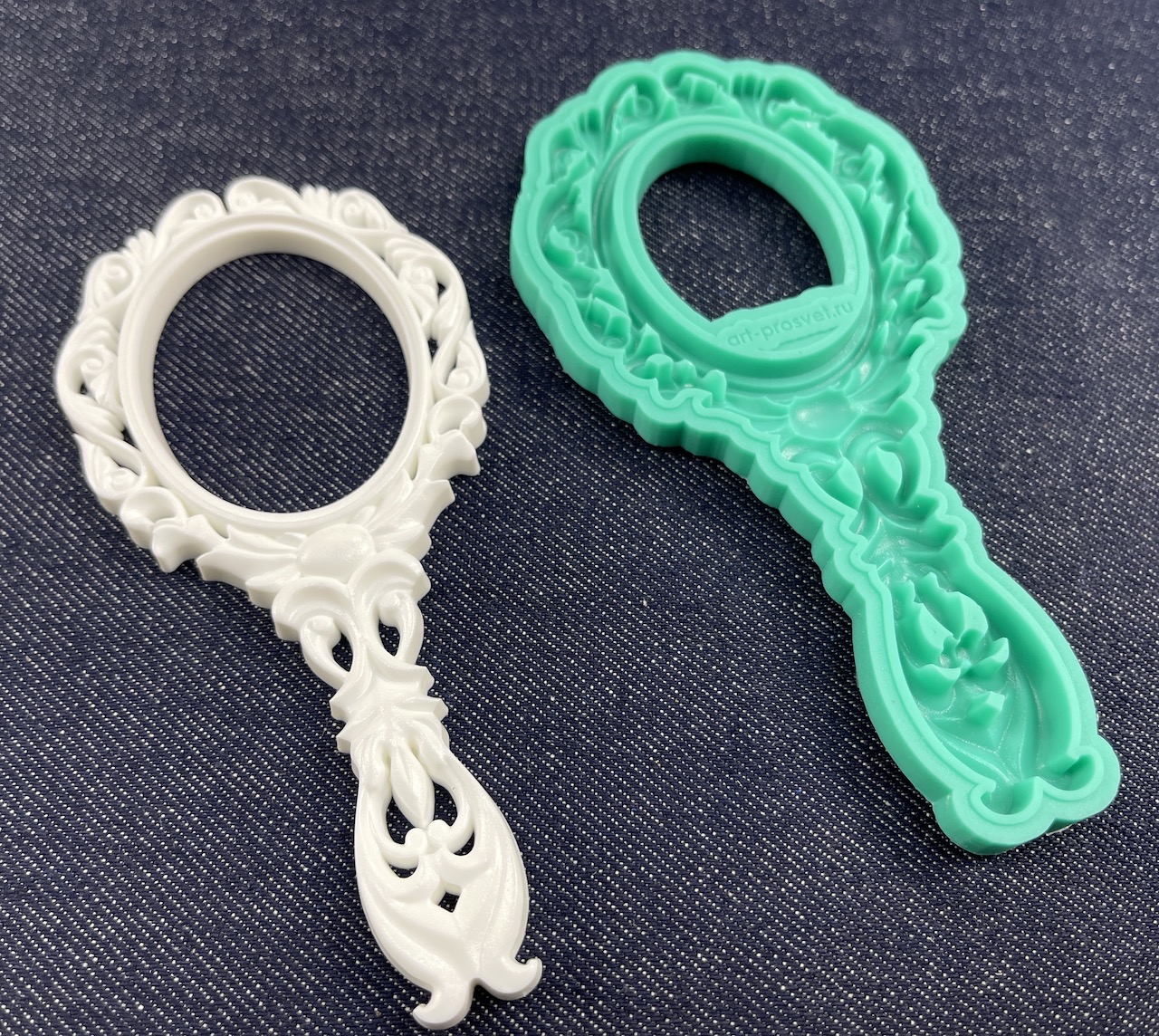 Молд рамка "Зеркало с ручкой" (XL)