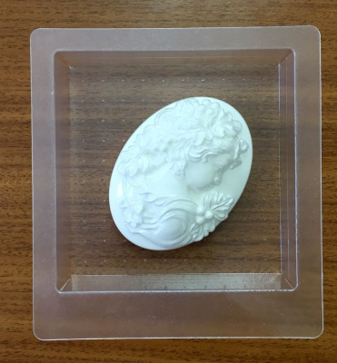 Пластиковая форма для мыла "Камея дама с виноградной лозой"