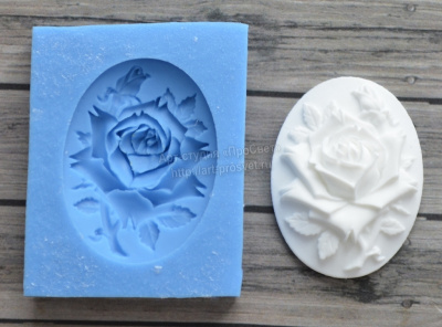Молд камеи "Готическая роза" большая