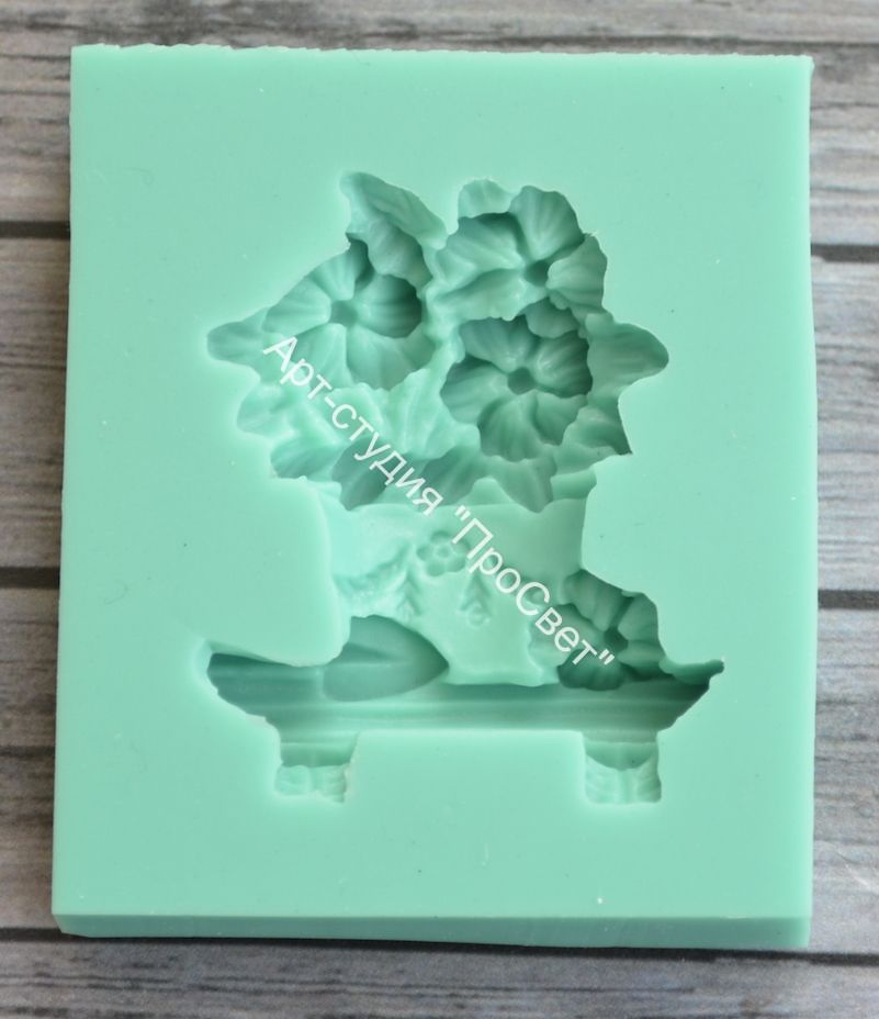 Молд "Горшок с цветами" малый