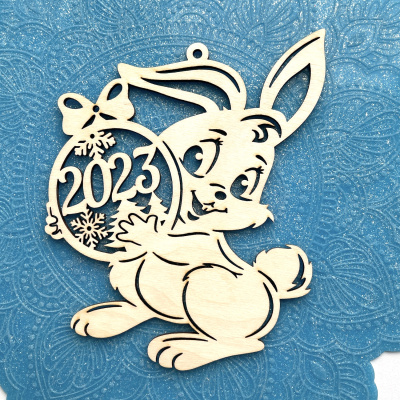 Ёлочная игрушка Заяка 2023