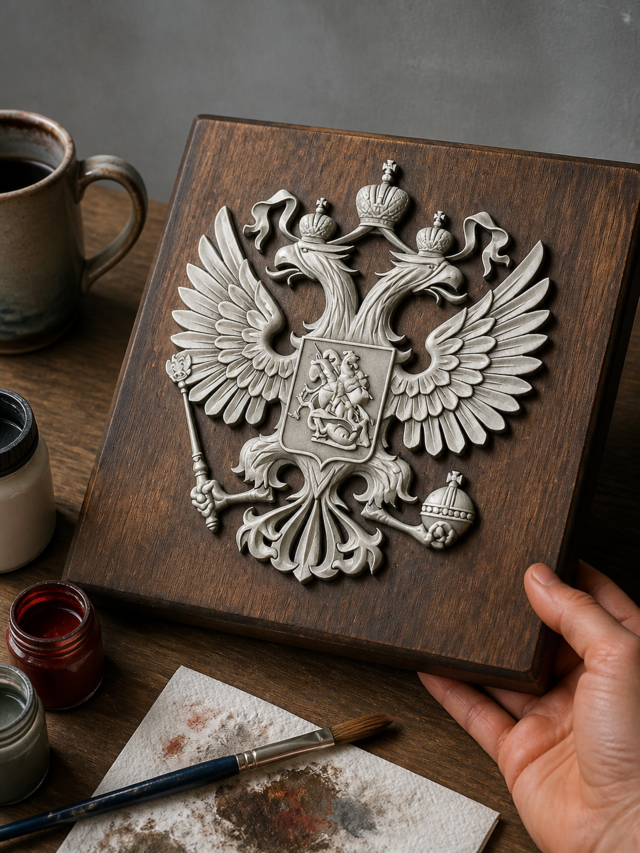Силиконовая форма Герб России XL 20×22 см — Арт-Просвет