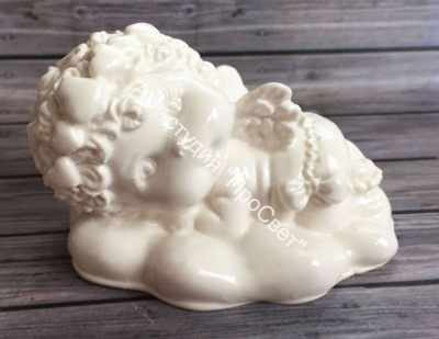 Статуэткая  "Ангел на облаке" большой, искусственный мрамор