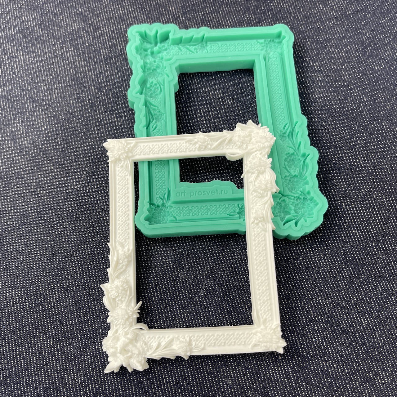 Молд рамка "Цветы и птицы" (L)