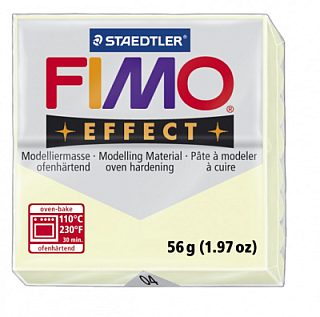 FIMO Effect Glow In The Dark полимерная глина, запекаемая в печке, уп. 56 гр. цвет: вечерний жар