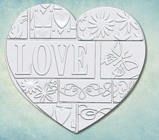 Молд "Лоскутное сердце LOVE" (S)