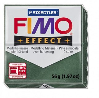 FIMO Effect Metallic Opal Green полимерная глина, запекаемая в печке, уп. 56 гр. цвет: зеленый опал