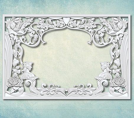 Молд силиконовый Античная рамка виноград лоза ARTMD0667