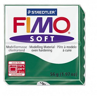 FIMO Soft Emerald полимерная глина, запекаемая в печке, уп. 56 гр. цвет: изумруд