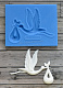 Молд "Аист с младенцем" малый