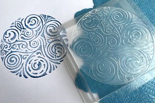 Силиконовый штамп "Круглый растительный орнамент" (L)