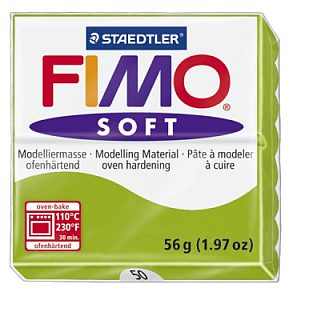 FIMO Soft Apple Green полимерная глина, запекаемая в печке, уп. 56 гр.цвет: зеленое яблоко