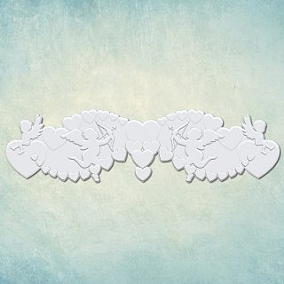 Молд бордюр "Купидоны в сердцах" (XL)