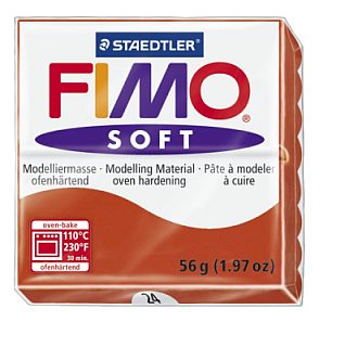 FIMO Soft Indian Red полимерная глина, запекаемая в печке, уп.56 гр. цвет: индийский красный