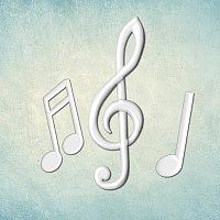 Молд "Скрипичный ключ и ноты" (L)