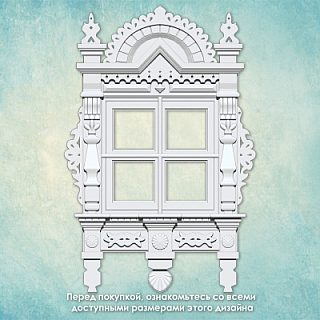 Молд "Наличник с квадратным окном 1" (XXXL)