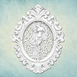 Молд "Рамка в стиле барокко с нимфой" (L)